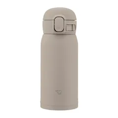 グレー パッキン一体化で洗うのは3点だけ ステンレスマグ ワンタッチ 360ml SM-WS36-HM シームレスせん 水筒 象印マホービン(ZOJIRUSHI)