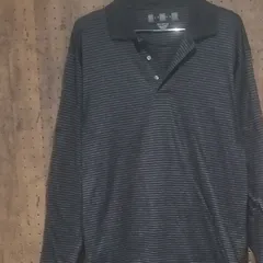 NIKE GOLF ナイキゴルフ　長袖ポロシャツ　ボーダー　左そでロゴ刺しゅう　サイズＭ