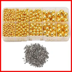 【迅速】 パールビーズ 穴なし 丸ビーズ 丸パール 小さなパール 光沢 ガラス パール 穴なしビーズ 丸玉 手芸 クセサリー パーツ 手作り 材料 縫製用 ゴールド