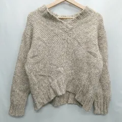 ◇ ⊇ BEAUTY&YOUTH UNITED ARROWS Vネック 長袖 ニット セーター サイズ表記なし ベージュ系 レディース E  【1409240030331】