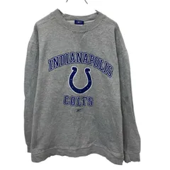 Reebok プリントスウェット トレーナー XL グレー リーボック プルオーバー ビッグサイズ スポーティー 古着卸 アメリカ仕入 a708-6186