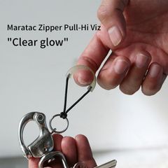 DETAIL Maratac Zipper Pull-Hi Viz  "Clear glow"  3点1パック | マラタック ジッパープル "クリアグロー"｜ジッパー ファスナー アクセサリー キーチェーン アウトドア 引き手