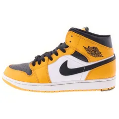 NIKE (ナイキ) AIR JORDAN 1 MID Taxi エアジョーダン 1 ミッド タクシー ミドルカットスニーカーシューズ イエロー/ブラック US11/5/29.5cm 554724-701