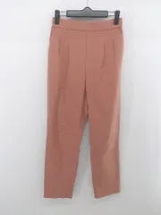 ◇ GLOBAL WORK タック ウエストゴム カジュアル ベーシック シンプル テーパードパンツ サイズM オレンジ レディース E  【1304120021358】