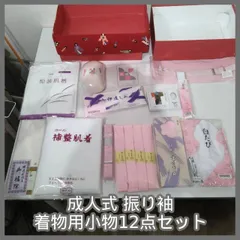 [N-6367] 成人式 振り袖 着物用小物12点セット