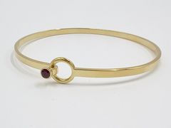 TIFFANY&CO. Tiffany ティファニー フック＆アイ バングル ブレス ブレスレット ルビー 750 K18 イエローゴールド 新品仕上げ