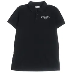 美品□Dior HOMME/ディオールオム 733J819I5743 ATELIER/アトリエ コットン100％ 半袖 ポロシャツ/カットソー ブラック S 伊製 正規品のサムネイル