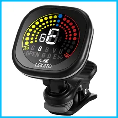 【数量限定】クリップチューナー ギター/ベース用 LEKATO 充電式 スナップオンLED カラーディスプレイ ギターチューナー 日常の練習に最適