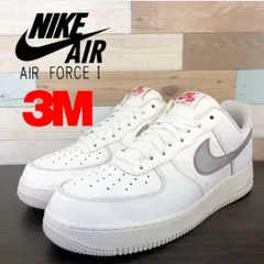 NIKE AIR FORCE 1 07 3M ナイキ エア フォース 1 07 ホワイト シルバー アンスラサイト ユニバーシティレッド 27.5cm U08589 CT2296-100