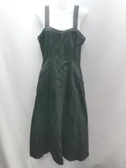 ◇ ⊂ MOUSSY マウジー デニム 膝下丈 ワンピース サイズS ブラック系 レディース E  【1412260002950】