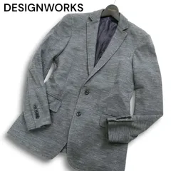 DESIGNWORKS デザインワークス アバハウス 秋冬 ウール★ アンコン テーラード ジャケット Sz.44 メンズ グレーのサムネイル