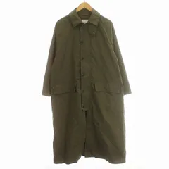 バブアー Barbour コットン ナイロン ステンカラーコート ロング コート UK10 L カーキ /☆Gのサムネイル
