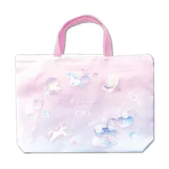 【新品】レッスンバッグ クリアティータイム ピンク ユニコーン 女の子 かわいい ファンシー ファスナー付き 横幅大きめ H30cm×W45cm×D7cm 通園 通学 入学 小学生 幼稚園 登校 ゆにこーん