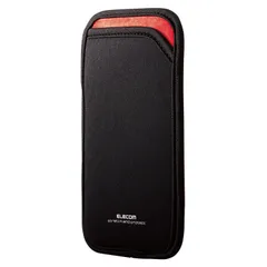 【人気商品】スリップインタイプ 背面ポケット付 Lサイズ ブラック 1台収納 【iPhone 16 スマホポーチ シリーズ 対応検証済】 エレコム P-05SNCBK