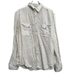 MERONA 長袖 無地シャツ M ホワイト メローナ ポケット 古着卸 アメリカ仕入 a612-6769