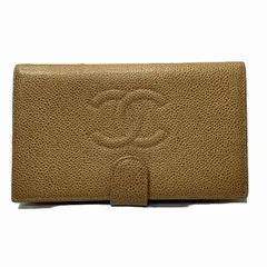 シャネル　CHANEL　A13498　キャビアスキン　がま口　2つ折り財布　レディース
