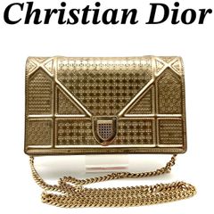 クリスチャンディオール カナージュ ウォレットチェーン 長財布 70915  