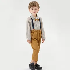フォーマルスーツ 男の子 子供スーツ 入学式 スーツ 男の子 サロペット キッズ スーツ 長袖 ワイシャツ フォーマル スーツ ベビー 4点セット タキシード サスペンダー キッズ おしゃれ 子供服 入園式 七五三 初節句 GlIP589