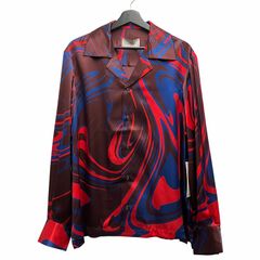 【中古】未使用品 ネセシティーセンス Necessity Sense タグ付き マーブル 開襟シャツ オープンカラー 長袖 M 未使用品 ネセシティーセンス Necessity Sense タグ付き マーブル 開襟