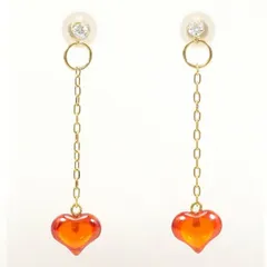 K10YG ピアス 人工石 ジルコニア 総重量約1.0g