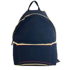 ケイト・スペード　ネイビー×ピンク×オフホワイト　ニット　バッグ　リュック　レディース　美品