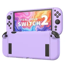 Jemdo カバー Nintendo Switch 2用の保護カバー TPUケース 薄型 耐衝撃 パープル