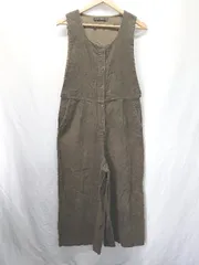 ◇ ⊇ ZARA BASIC ザラ ベーシック コーデュロイ サロペット サイズEUR L USA L MEX 30 カーキ レディース E  【1411070017482】