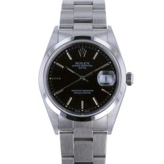 【美品】 ROLEX （ロレックス） ｵｲｽﾀｰﾊﾟｰﾍﾟﾁｭｱﾙ ﾃﾞｲﾄ Black Bar 時計 自動巻き/ﾒﾝｽﾞ  Black 15200 used:A