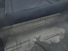 平和屋着物＊夏物　色無地　雲霞文紗　鉄紺色　正絹　逸品　DAAS1882ud