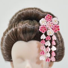さくら　1/6ドール 22㎝ドール　人形用髪飾り　かんざし　つまみ細工　ドール用　1/6ドール