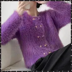 ミンクタッチカーディガン モヘアセーターレディース ニットカーディガン きれいめ ショート丈 ニットトップス 大人可愛い 秋冬ライトアウター お洒落羽織り 韓国ファートップス新作 モヘアカーディガン ふわふわ服あったか