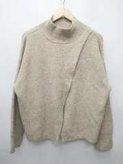 ◇ ⊇ LOWRYS FARM ローリーズファーム バックオープン 長袖 ニット サイズF ベージュ レディース P  【1409250008818】