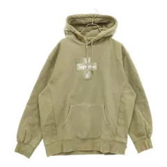 SUPREME (シュプリーム) 20AW Cross Box Logo Hooded Sweatshirt クロスボックスロゴ スウェットプルオーバーパーカー フーディ カーキ
