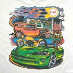 00年代 CENTRAL PAINT モーターサイクル プリントTシャツ メンズXL 