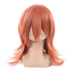 【新着商品】女子用 パーティーウィッグ女性 アニメコスプレウィッグコスプレ オレンジブラウンウィッグ