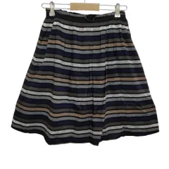 ソニアリキエル　Mサイズ　ひざ丈スカート　ネイビー/グレー/白/ブラウン系/黒