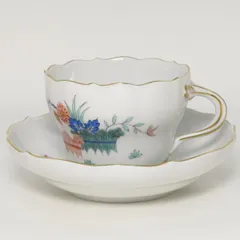 ✤マイセン(Meissen)シノワズリ額装陶板画✤『鳥と花』