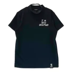 サイズ：M ATHLETIG × PEANUTS 642-3967503 スヌーピー ハイネック半袖Tシャツ  ブラック系 [240101534180] ゴルフウェア レディース ストスト