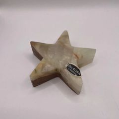 ◎【✨インテリア✨】　メノウ　オニキス　星型　置き物　スター　ストーン　石　鉱物　おしゃれ　カワイイ　文鎮　多用途　飾り　オブジェ　芸術　開運　縁起物　しまめのう　瑪瑙　オニックス　クォーツ　石英　玉髄　カルセドニー　コレクション　収集
