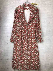 可愛い！レトロ風！STYLEMOMO’S 花柄 裏地付き アウター ワンピース