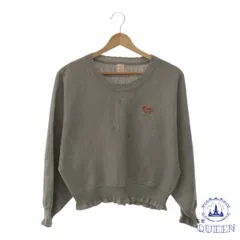 【訳アリ】 Secret Honey シークレットハニー トップス リブ フリル ニット クルーネック 胸ワッペン 長袖 レディース グレー 901-5807 送料無料 古着のサムネイル