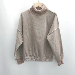 ◇ ⊇ JUNOAH ジュノア ハイネック 長袖 スウェット ニット サイズ M ブラウン系 レディース E  【1501160043313】のサムネイル