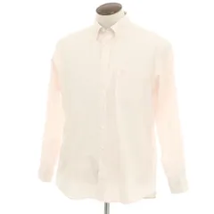 【中古】バーバリーロンドン BURBERRY LONDON ストレッチ コットン ボタンダウン ドレスシャツ ライトピンク【サイズL】【メンズ】