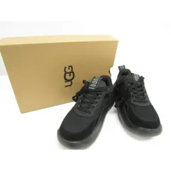 【美品】アグ LA クラウドトレーナー ブラック スエード メッシュ 厚底 UGG LA CLOUD TRAINER Black 23SS-I（アグ エルエー クラウド