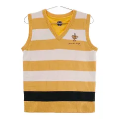 サイズ：M JUN&ROPE ジュン アンド ロペ  リバーシブル ニットベスト ボーダー柄 イエロー系 [240101520839] ゴルフウェア レディース ストスト