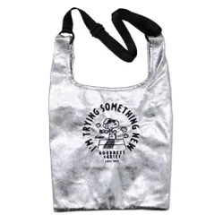 スヌーピー ショルダーバッグ IP.RS.メタリック.Peanuts-0Q メタリック調生地ショッパー型ショルダー Silver ピーナッツ ルートート 手提げかばん 斜め掛け 肩掛けカバン キャラクター グッズ 