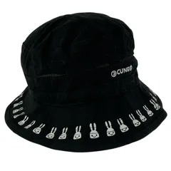 CUNE キューン うさぎ つば広ハット / ブラック / 日よけ帽子 リボン付きバケットハット｜ウサギがいる｜CUNE ONLINE STORE