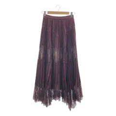 【美品】  AMERI / アメリ | UNDRESSED LACE SANDWICH SKIRT / アンドレスド レース サンドウィッチ スカート | M | ワイン | レディース