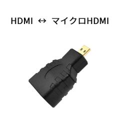 HDMIマイクロミニ(オス)↔HDMI(メス) 変換プラグ