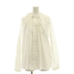 メゾンマルジェラ Maison Margiela エムエムシックス MM6 24SS S52DT0026 コットンポプリンギャザーネックシャツ ブラウス ノーカラー 36 白 /MI ■OSのサムネイル